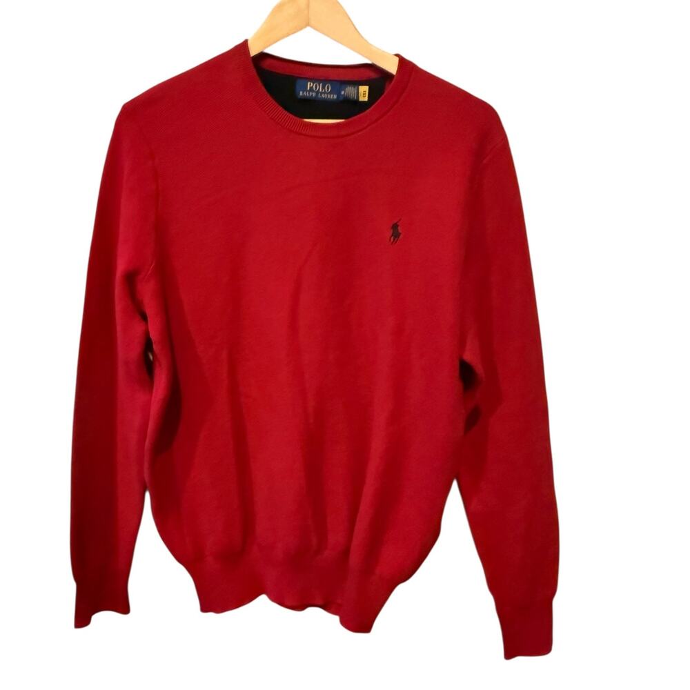 Polo Ralph Lauren Cotton Crewneck Sweater Red M